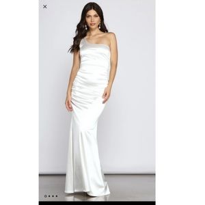 Verona Formal One Shoulder Ruched Dress